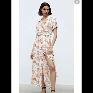 Zara floral long dress